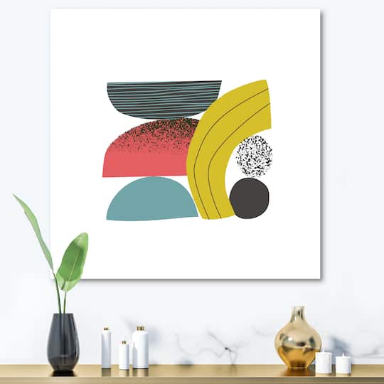 Designart - Colorful Geometric Abstract Art Collage II